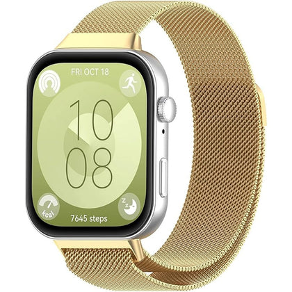 Milanese Loop Band for Huawei Watch Fit 4/3 – Gold