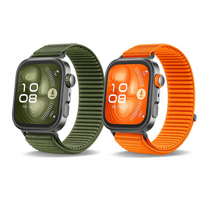 Nylon Sports Strap For Huawei Watch Fit 3/Fit 4/Fit 4 Pro - Green, Orange