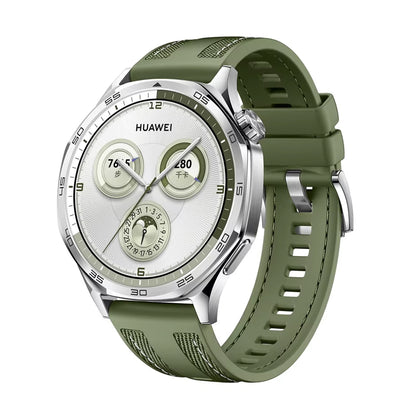 22mm Nylon& Silicone Strap For HUAWEI Watch GT 5 / GT 4 / GT 3 / GT 2 Pro / Watch 4 /5 Pro 46mm for Men and Women- Green