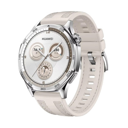 22mm Nylon& Silicone Strap For HUAWEI Watch GT 5 / GT 4 / GT 3 / GT 2 Pro / Watch 4 /5 Pro 46mm for Men and Women- Beige