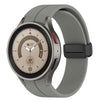 20mm Silicone Replacement Strap with Magnetic Buckle For Samsung Galaxy Watch 3 45mm 46mm- Grey