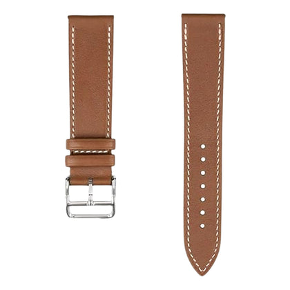 Samsung Galaxy Watch Band for 7 6 5 4 FE 40mm 44mm 45mm/Galaxy Watch 6 4 Classic 43mm 47mm 42mm 46mm| 20mm Leather Wristband | Brown