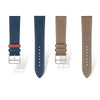 2-Pack Leather Bands for Galaxy Watch 7–4 – Dark Blue/Grey