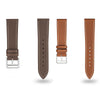 2-Pack Leather Bands for Galaxy Watch 7–4 – Brown/Dark Brown