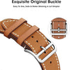 2-Pack Leather Bands for Galaxy Watch 7–4 – Brown/Dark Brown