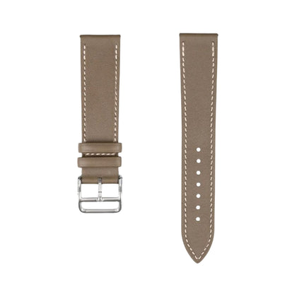 Samsung Galaxy Watch Band for 7 6 5 4 FE 40mm 44mm 45mm/Galaxy Watch 6 4 Classic 43mm 47mm 42mm 46mm| 20mm Leather Wristband | Grey