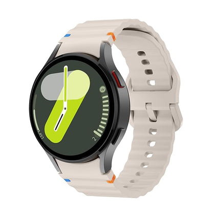 20mm No Gap For Samsung Galaxy Watch 7 6 5 4 Band 40mm 44mm- Beige