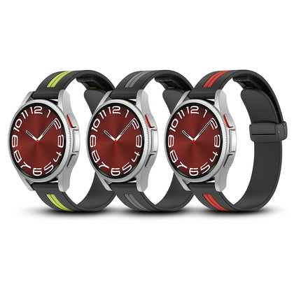 3-Pack Magnetic Silicone Bands for Galaxy Watch 3/46mm – Multicolor