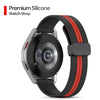 22mm Silicone Bands | Samsung Galaxy Watch 3 45mm/Galaxy Watch 46mm/Gear S3 Frontier/Classic | Black & Red