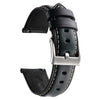 22mm Leather Bands | Samsung Galaxy Watch 3 45mm/Galaxy Watch 46mm/Gear S3 Frontier/Classic | Black