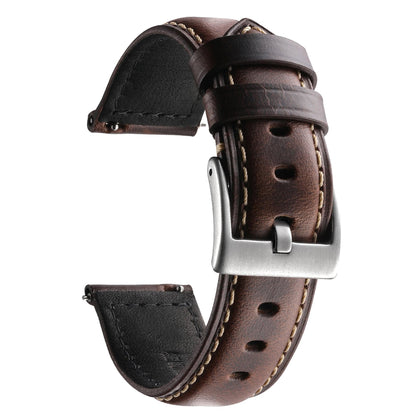 22mm Leather Bands | Samsung Galaxy Watch 3 45mm/Galaxy Watch 46mm/Gear S3 Frontier/Classic | Dark Brown