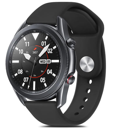 Silicone Bands for Samsung Galaxy Watch 3 45mm/Galaxy Watch 46mm/Gear S3 Frontier/Classic -Black