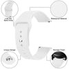 Silicone Bands for Samsung Galaxy Watch 3 45mm/Galaxy Watch 46mm/Gear S3 Frontier/Classic -White