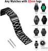 22mm Samsung Galaxy Watch Ultra LTE 47mm / Galaxy Watch 3 45mm Band| Metal Band | Black