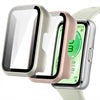 Huawei Band 11| Full Coverage Case with Screen Protector Tempered Glass Protective Case Cover | Matte Starlight / Rose Gold