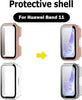 Huawei Band 11| Full Coverage Case with Screen Protector Tempered Glass Protective Case Cover | Matte Starlight / Rose Gold
