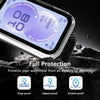 Huawei Band 11| Full Coverage Case with Screen Protector Tempered Glass Protective Case Cover | Matte Starlight / Rose Gold