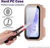 Huawei Band 11| Full Coverage Case with Screen Protector Tempered Glass Protective Case Cover | Matte Starlight / Rose Gold