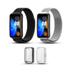 2-Pack Milanese Bands for Huawei Band 8/9 + TPU Case – Black/Silver