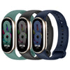 [Pack of 3] Silicone Strap For Xiaomi Mi Band 8 (Black/Green/Dark Blue)