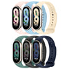 [Pack of 6] Silicone Strap For Xiaomi Mi Band 8 -Multicolor