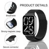Milanese Loop Strap for Xiaomi Mi Smart Band 8 Pro & Redmi Watch 4 - Stainless Steel Magnetic Adjustable Mesh Metal Watch Bands, Smart Replacement Wristbands for Men and Women- Dark Grey