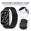 Milanese Loop Strap for Xiaomi Mi Smart Band 8 Pro & Redmi Watch 4 - Stainless Steel Magnetic Adjustable Mesh Metal Watch Bands, Smart Replacement Wristbands for Men and Women- Dark Grey