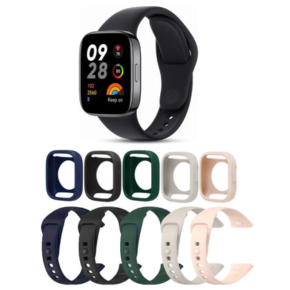 Silicone Straps For Xiaomi Mi Watch lite 3/Redmi Watch 3 Band + Watch Case (Multicolor)