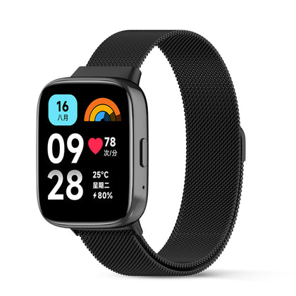 Redmi Watch 3 Active/Redmi Watch 3 Lite Band | Milanese Loop Band | Black