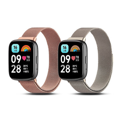 2-Pack Milanese Bands for Redmi Watch 3 Active/Lite – Rose Gold/Starlight