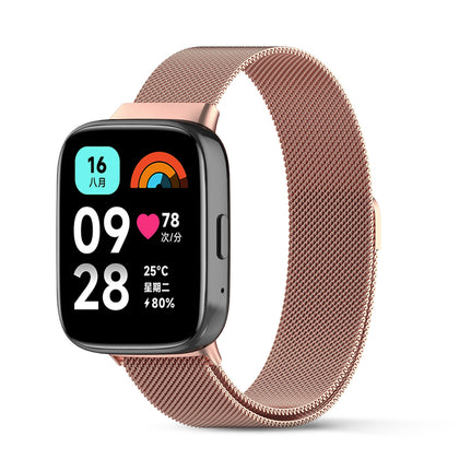 Redmi Watch 3 Active/Redmi Watch 3 Lite Band | Milanese Loop Band | Rose Gold