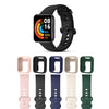 Silicone Straps For Xiaomi Redmi Watch 2 Lite Band + Watch Case (Pack Of 5)