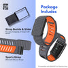 Whoop 4.0 Band | Comfort Durable Silicone Wristband | Grey Orange