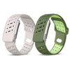 2-Pack Silicone Bands for WHOOP 5.0/One/Peak – Green/Beige