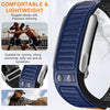 WHOOP 5.0 Life, MG| Leather & Nylon Straps | Dark Blue