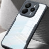 Case For Redmi Note 14 Clear Back Cover Case with Rugged Black TPU Bumper- Black/Clear