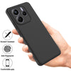 Silicone Case for Redmi Note 14 | Full Body Silky Soft Touch Shockproof Cover Black