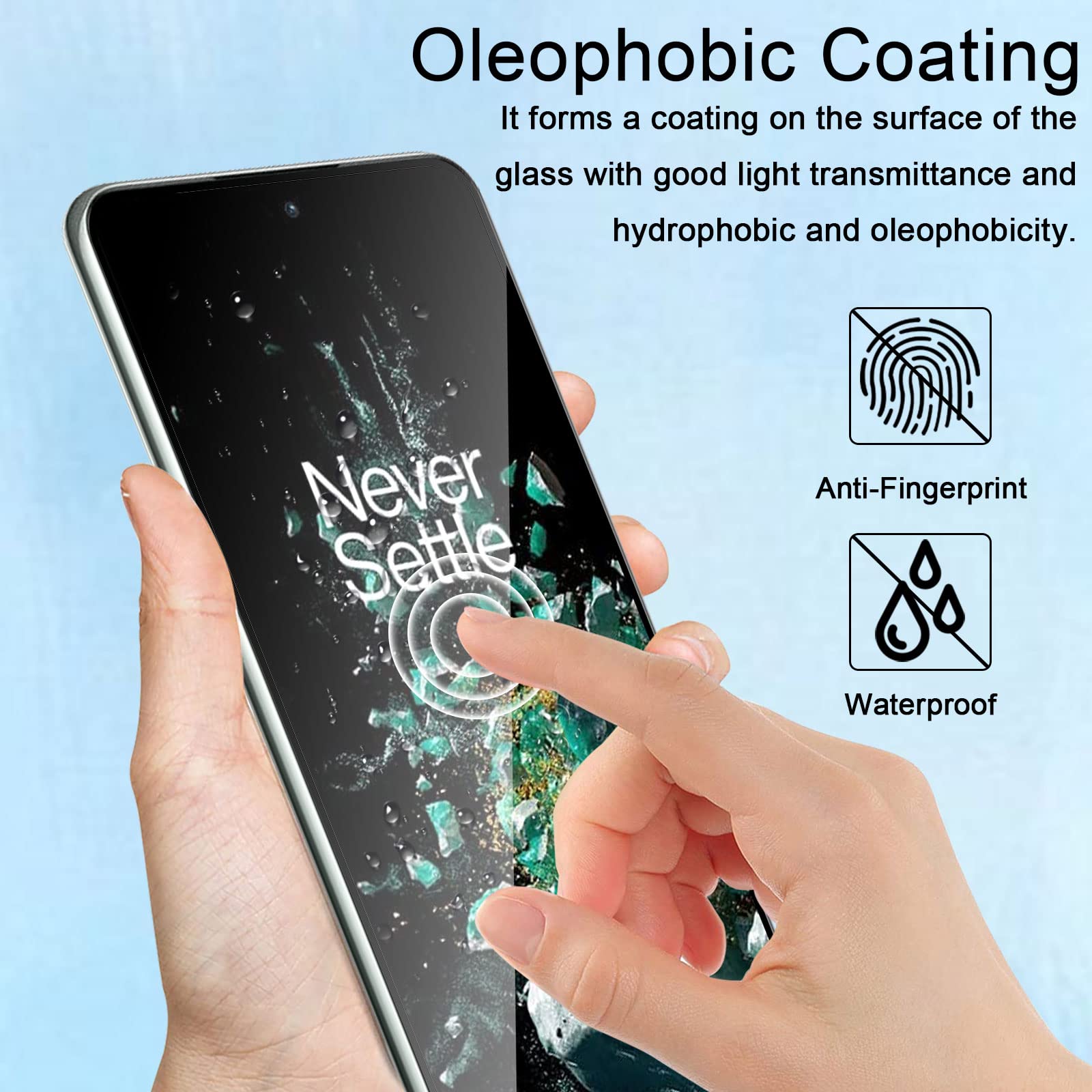 Pack Of 2 for OnePlus 10T 5G Screen Protector - Black