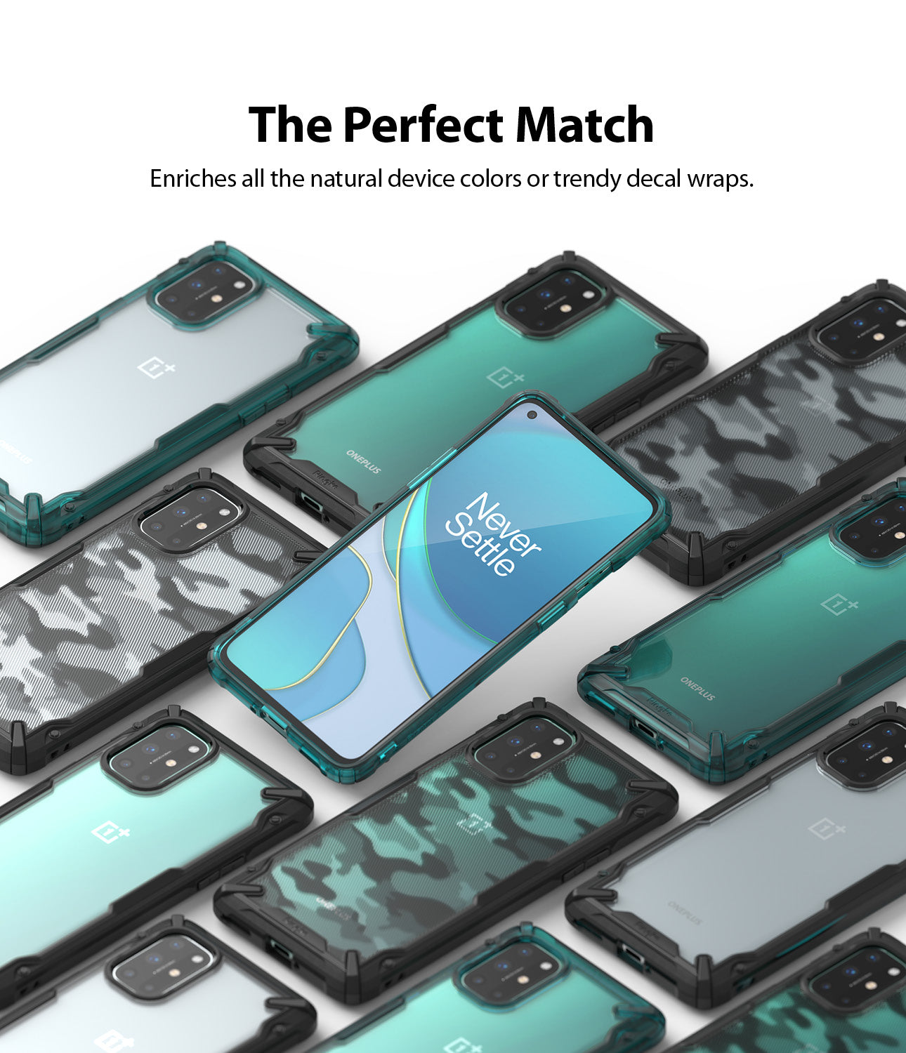 OnePlus 8T Ringke Fusion X Case Camo Black