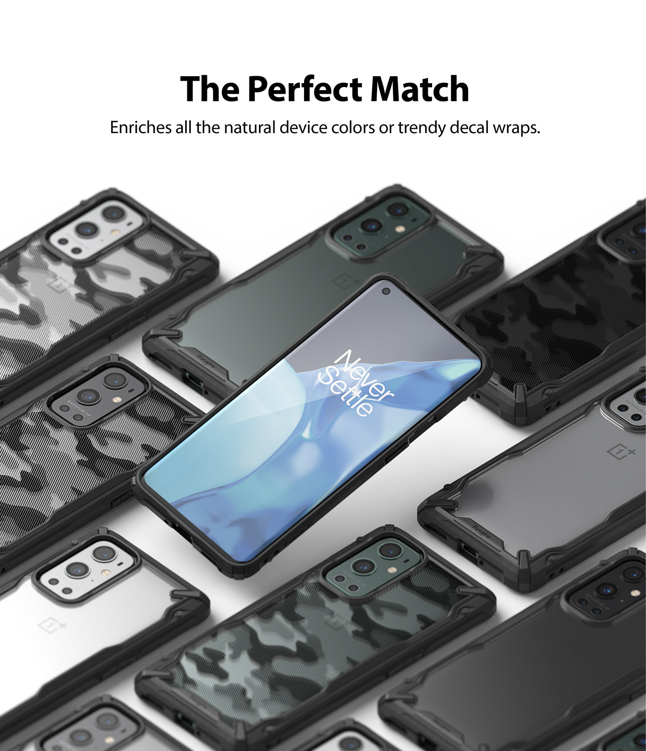 OnePlus 9 Pro Ringke Fusion X Case Camo Black