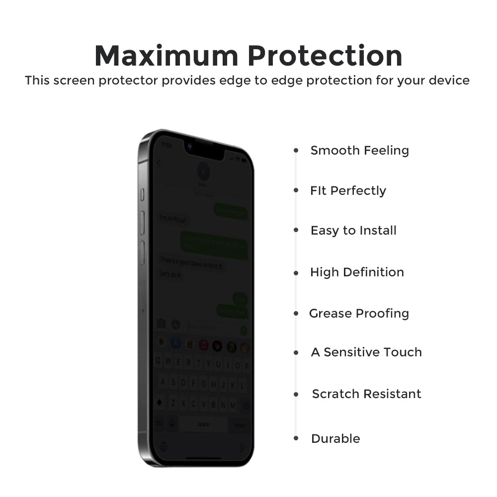 iPhone 13/13 Pro Screen Protectors | Privacy Screen Protector | Pack of 2