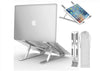 Portable Aluminum Laptop Stand |6 Angles Adjustable Eye-Level Foldable Desktop Notebook Holder | Silver