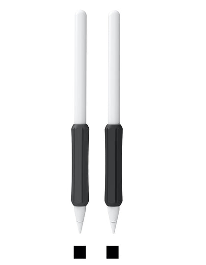 Apple Pencil 2nd Gen /1st Silicone Grip Holder |Compatible with Magnetic Charging and Double Tap |Black