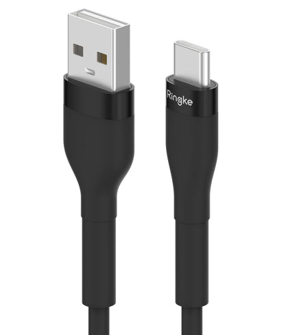 Fast Charging Pastel Cable | USB Type A to Type C | Black  1.2m