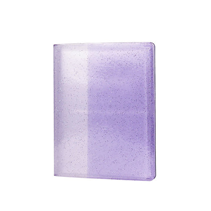 Transparent Glitter Photo Album 3 inch 64 Pockets- Purple