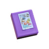 Mini Photo Album 64 Pockets 3 Inch Credit Card Size Album for Instax Mini 9 8 25 90 Films - Purple
