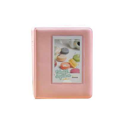 Mini Photo Album 64 Pockets 3 Inch Credit Card Size Album for Instax Mini 9 8 25 90 Films - Pink