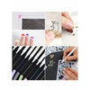80 Pages Scrapbook Photo Album DIY Handmade Album Scrapbook Set with Metallic Markers, Craft Paper Stickers Artboards - Black
