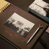Scrapbook Photo Album with Black Page 12x9,Black Cover (40 Sheets, 80 pages) With 10 Pcs Markers Paints Pens -Black