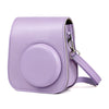 Case for Fujifilm Instax Mini 11 Case PU Leather Instant Camera Cover with Adjustable Strap Purple